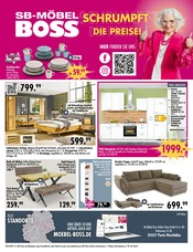 Aktueller SB Möbel Boss Prospekt mit Küchenzeile, "SCHRUMPFT DIE PREISE!", Seite 12