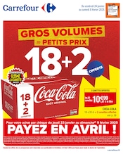 Coca-Cola Angebote im Prospekt "GROS VOLUMES = PETITS PRIX" von Carrefour auf Seite 1