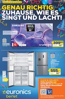EURONICS Prospekt GENAU RICHTIG. ZUHAUSE, WIE ES SINGT UND LACHT! mit 8 Seiten
