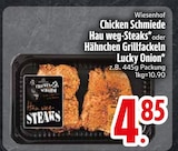 Chicken Schmiede Hau weg-Steaks Angebote von Wiesenhof bei EDEKA Heidenheim für 4,85 €