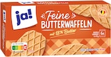 Feine Butterwaffeln von ja! im aktuellen REWE Prospekt für 1,49 €