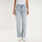 Jean droit taille basse coton denim triple stone femme - La Halle à Villeurbanne Jean droit taille basse coton denim triple stone femme en promo chez La Halle Villeurbanne à 25,99 €