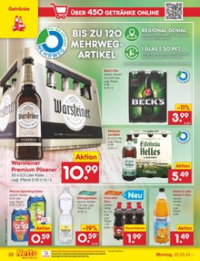 Bier im Netto Marken-Discount Prospekt "Aktuelle Angebote" mit 56 Seiten (Völklingen)