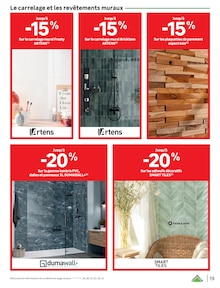 Promotion Lambris Pvc dans le prospectus LEROY MERLIN, valable du 14/10/2026 au 03/11/2026 Promo Lambris Pvc dans le catalogue LEROY MERLIN du moment à la page 19