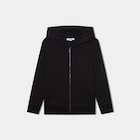 Sweat zippé à capuche molleton noir garçon - La Halle Sweat zippé à capuche molleton noir garçon à 8,99 € dans le catalogue La Halle
