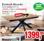 Esstisch Ricardo im Angebot bei Die Möbelfundgrube in Trier Esstisch Ricardo Angebote von MassivART bei Die Möbelfundgrube Trier für 1.399,99 €