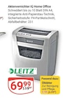 Aktenvernichter IQ Home Office im Angebot bei GLOBUS in Mannheim Aktenvernichter IQ Home Office Angebote von LEITZ bei GLOBUS Mannheim für 5,99 €