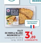 Promo Filet de Merlu Blanc Meunière à 3,20 € dans le catalogue U Express à Allauch