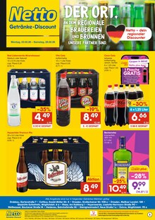 Cola im Netto Marken-Discount Prospekt "DER ORT, AN DEM DU IMMER AUSGEZEICHNETE PREISE FINDEST." mit 2 Seiten (Pirna)