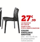 Promo Chaise Empilable Gruvyer à 27,99 € dans le catalogue Super U à Rennes