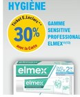 Promo 30% Ticket E.Lecterc avec la carte Gamme sensitive professional ELMEX à  dans le catalogue E.Leclerc à Saint-Paul-lès-Romans