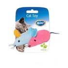 Jouet pour chat coloris bleu et rose souris en peluche Duvoplus x 2 - 6 x 5 x 3 cm - DUVOPLUS en promo chez Botanic Jouet pour chat coloris bleu et rose souris en peluche Duvoplus x 2 - 6 x 5 x 3 cm - DUVOPLUS dans le catalogue Botanic