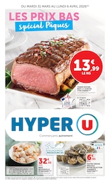 Prospectus Hyper U, "LES PRIX BAS spécial Pâques" à Bayeux et alentours, 32 pages, 31/03/2026 - 06/04/2026 Catalogue Hyper U "LES PRIX BAS spécial Pâques" à Bayeux et alentours, 32 pages, 31/03/2026 - 06/04/2026