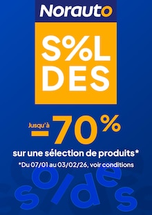 Catalogue Norauto de la semaine 2, "SOLDES", page 1, 07/01/2026 - 10/03/2026 Prospectus Norauto en cours, "SOLDES", page 1 sur 1