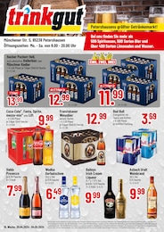 Aktueller Trinkgut Prospekt, "Petershausens größter Getränkemarkt!", mit Angeboten der Woche, gültig von 29.04.2024 bis 29.04.2024