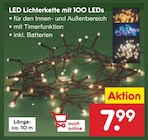 LED Lichterkette mit 100 LEDs im aktuellen Netto Marken-Discount Prospekt