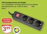 Steckdosenleiste mit Schalter im Angebot bei GLOBUS in Mannheim Steckdosenleiste mit Schalter Angebote von OHO bei GLOBUS Mannheim für 3,99 €