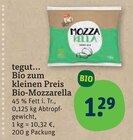 Bio-Mozzarella Angebote von tegut... bei tegut Jena für 1,29 €