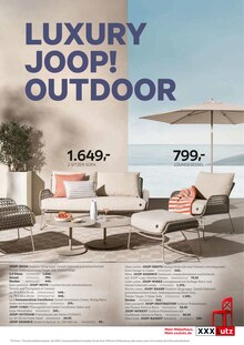 Gartenmöbel im aktuellen XXXLutz Möbelhäuser Prospekt (Fürth) Gartenmöbel im XXXLutz Möbelhäuser Prospekt "JOOP! Aktionswochen" mit 20 Seiten (Fürth)