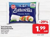 Aktuelles Zottarella Mozzarella Rolle Angebot bei Markant Nordwest in Bielefeld ab 1,99 €