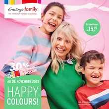 Ernstings family Prospekt für Kaufbeuren: "HAPPY COLOURS!", 12 Seiten, 28.11.2023 - 04.12.2023