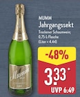 Jahrgangssekt Angebote von Mumm bei ALDI Nord Gelsenkirchen für 3,33 €