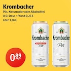 Aktuelle Krombacher Angebote bei Getränke Hoffmann in Rheda-Wiedenbrück Aktuelles Pils Angebot bei Getränke Hoffmann in Rheda-Wiedenbrück ab 0,89 €