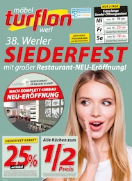 Möbel Turflon Prospekt für Welver mit 12} Seiten Möbel Turflon Prospekt für Welver: "38. Werler SIEDERFEST", 12 Seiten, 18.06.2025 - 21.06.2025
