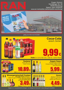 Cola im aktuellen RAN Prospekt (Würzburg) Cola im RAN Prospekt "RAN" mit 4 Seiten (Würzburg)