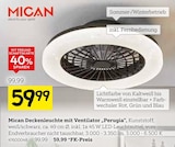 Aktuelle Ventilator Angebote bei XXXLutz Möbelhäuser in Salzgitter Aktuelles Mican Deckenleuchte mit Ventilator „Perugia“ Angebot bei XXXLutz Möbelhäuser in Salzgitter ab 59,99 €