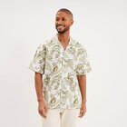 Chemise en coton manches courtes vert olive homme - La Halle Chemise en coton manches courtes vert olive homme à 22,99 € dans le catalogue La Halle