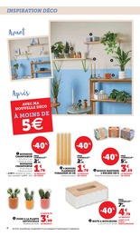 Prix et réduction Décoration Intérieure dans le prospectus Super U en cours Offre Décoration Intérieure dans le catalogue Super U du moment à la page 4