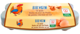 12 œufs frais de poules élevées au sol - BIB'HEIM dans le catalogue Norma
