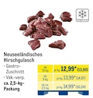 Neuseeländisches Hirschgulasch im aktuellen METRO Prospekt für 13,90 €