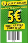 5€ Rabatt bei EDEKA im Wickede Prospekt für 