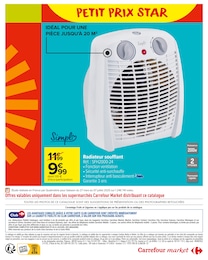 Offre Radiateur Soufflant dans le catalogue Carrefour Market du moment à la page 16