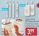 Aktuelles DIY-Tattoo-Kerzen Angebot bei ALDI Nord in Chemnitz ab 3,99 €