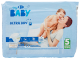 Couches Ultra Dry - CARREFOUR BABY en promo chez Carrefour Maubeuge à 6,99 €