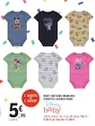 Body unitaire manches courtes licence вевe - DISNEY BABY en promo chez E.Leclerc Poitiers à 5,95 €