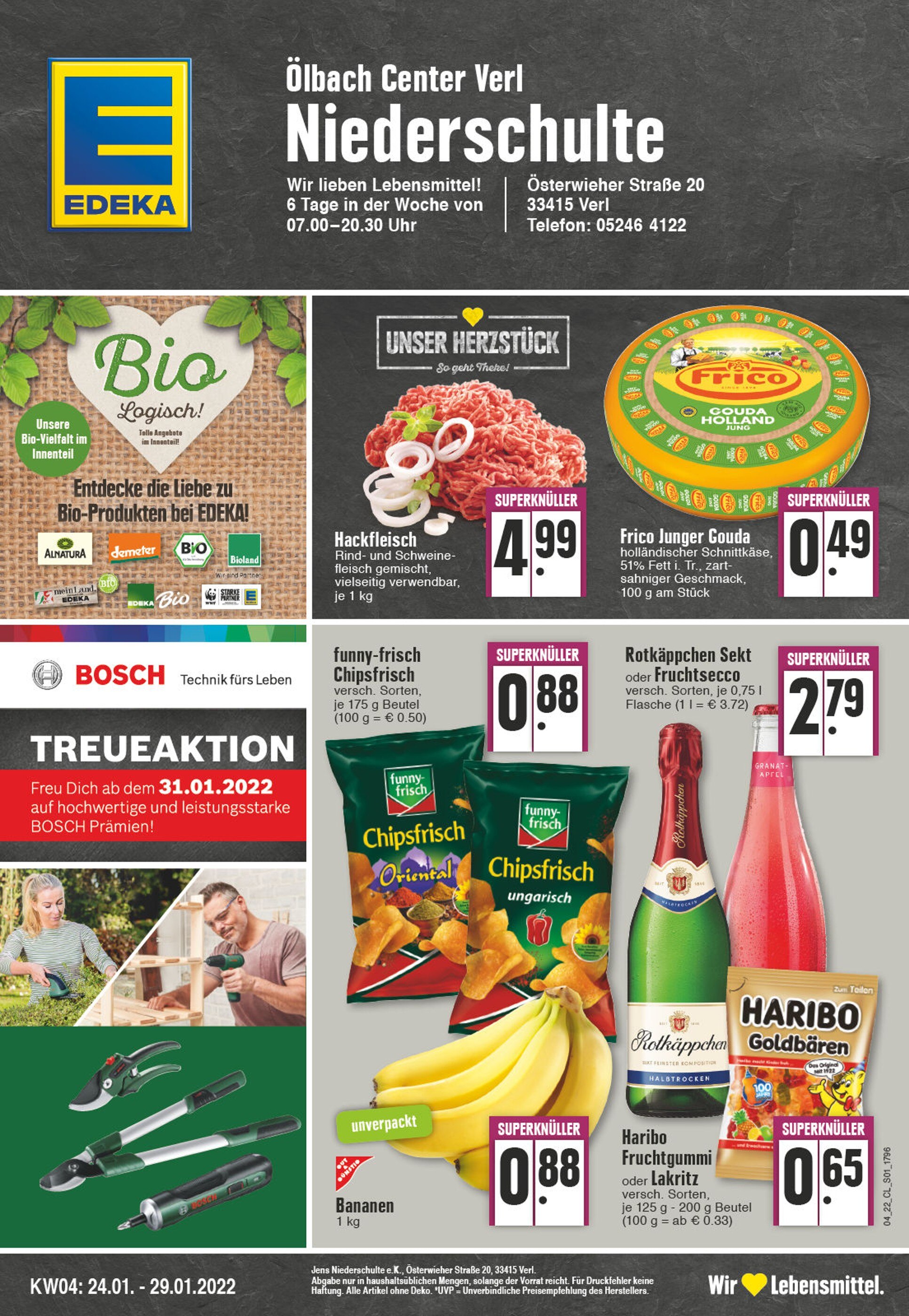 EDEKA Prospekt für Verl mit 24 Seiten EDEKA Prospekt für Verl: "Aktuelle Angebote", 24 Seiten, 24.01.2022 - 29.01.2022