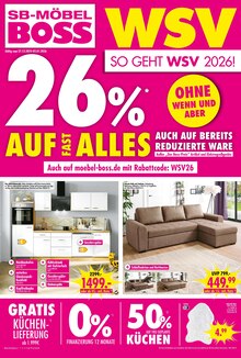 Couch im SB Möbel Boss Prospekt "SO GEHT WSV 2026!" mit 4 Seiten (Regensburg)