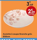 Assiette à soupe Branche grès - Maxi Bazar à Lille Assiette à soupe Branche grès en promo chez Maxi Bazar Lille à 2,09 €