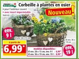 Corbeille à plantes en osier - power garden en promo chez Norma Montbéliard à 6,99 €