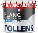 Peinture Blanc Ultra Couvrant Mat - Tollens - Castorama à Antony Peinture Blanc Ultra Couvrant Mat - Tollens en promo chez Castorama Antony à 79,90 €