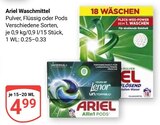 Waschmittel Pulver Angebote von Ariel bei GLOBUS Pirmasens für 4,99 €