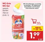 WC Gel im Angebot bei Netto Marken-Discount in Wolfenbüttel WC Gel Angebote von WC-Ente bei Netto Marken-Discount Wolfenbüttel für 1,99 €