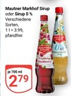 Sirup Angebote von Mautner Markhof bei GLOBUS Hofheim für 2,79 €