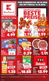 Supermarkt Prospekt von Kaufland in Karlsruhe Aktueller Kaufland Supermarkt Prospekt für Karlsruhe: Hier bin ich richtig mit 70} Seiten, 08.10.2026 - 14.10.2026