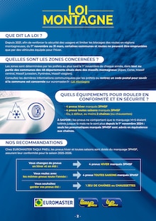 Catalogue Euromaster de la semaine 45, "EUROMASTER", page 2, 03/11/2025 - 17/11/2025 Prospectus Euromaster en cours, "EUROMASTER", page 2 sur 10