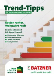 Aktueller Batzner Baustoffe Prospekt mit Möbel, "Trend-Tipps FÜR DIE ENERGETISCHE SANIERUNG", Seite 1